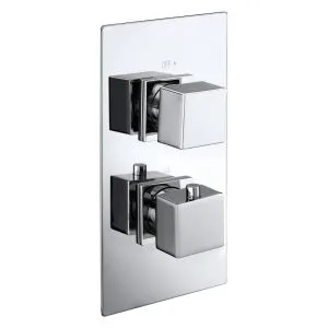 Aquaflow Italia Cube Twin Concealed Thermostatic Shower Valve