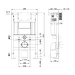 Frontline 820mm WC Frame including Cistern