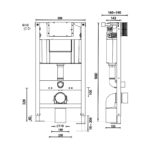 Frontline 980mm WC Frame including Cistern