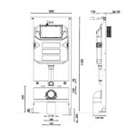 Frontline 1180mm WC Frame including Cistern