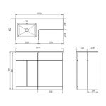 Aquatrend Petite Avola Grey WC Unit