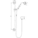 Aquaflow Italia Traditional Slide Rail Kit with Outlet Elbow