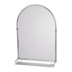 Holborn Traditional Arched Mirror with Glass Shelf Chrome