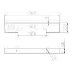 Frontline Strand 700mm Towel Rail Chrome