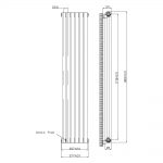 Frontline Adare Radiator 377x1800mm White