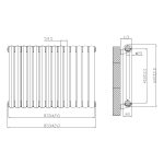 Frontline Kenmare Radiator 853x600mm White