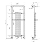 Holborn Blenheim Radiator 574x1362mm Chrome/White