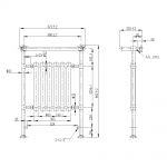 Frontline Empire Traditional Towel Warmer Chrome 963x673mm