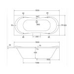 Aquabathe Comet 1800 x 800mm Double Ended Bath