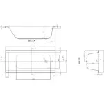 Aquabathe Linear 1700 x 750mm Bath