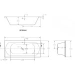 Aquabathe Duo 1800 x 800mm Double Ended Bath