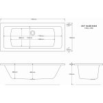 Aquabathe Chic2 1700 x 700mm Double Ended Bath