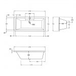 Aquabathe Legend 1700 x 750mm Bath