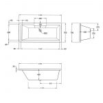 Aquabathe Legend 1700 x 700mm Bath