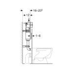 Geberit Delta 120mm 6/3 Litre Concealed Cistern & Delta 20 Flush Plate