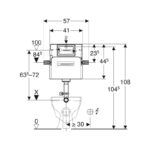 Geberit Delta 120mm 6/3 Litre Concealed Cistern & Delta 30 Flush Plate