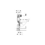 Geberit Duofix Frame for Wall Hung WC H82cm Kappa Cistern 15cm