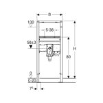 Geberit Duofix Frame for Basin & Tap 111.566.00.1