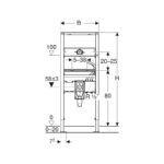 Geberit Duofix Frame for Basin & Tap 111.568.00.1