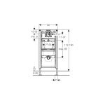 Geberit Duofix Frame for Urinal, H130, for Tank Water Supply