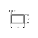 Geberit Sigma60 Cover Frame Bright Chrome