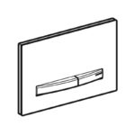 Geberit Sigma50 Dual Flush Plate White/Brass