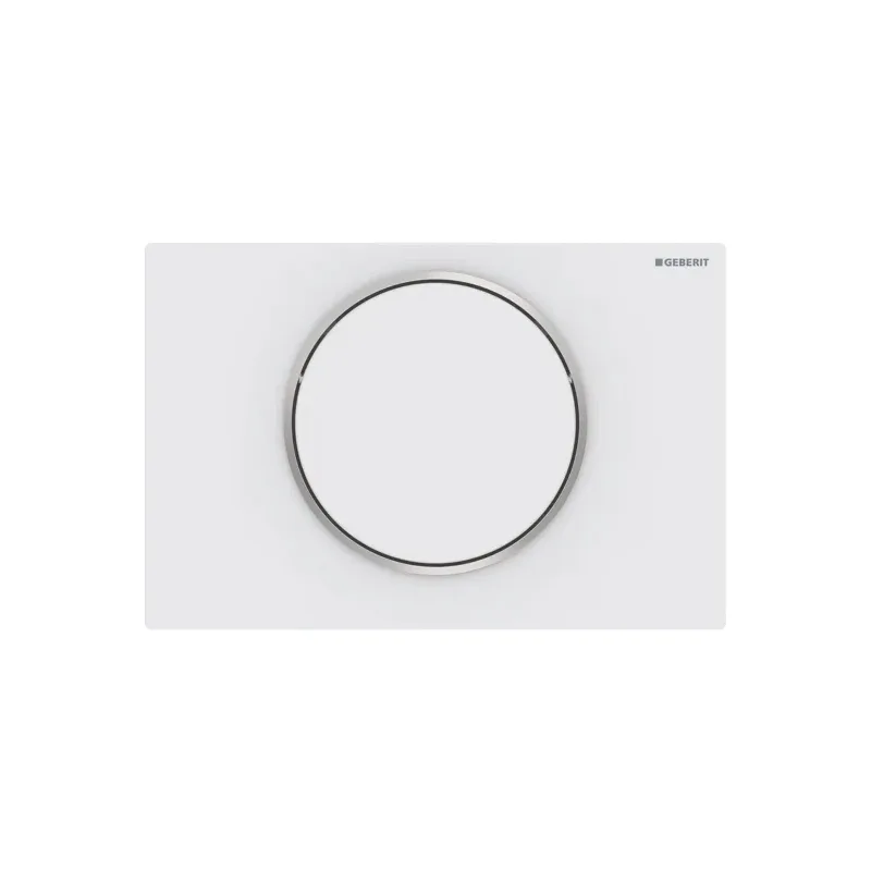 Geberit Sigma10 Single Stop-And-Go Flush Plate Matt White