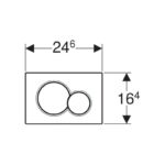 Geberit Sigma01 Flush Plate, Dual Flush, White-Yellow-Green