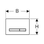 Geberit Sigma50 Dual Flush Plate Smoked Glass