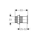 Geberit WC Flush Control, Touchless, Gloss Chrome