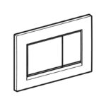 Geberit Sigma30 Plastic Dual Flush Plate Matt Chrome