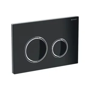 Geberit Sigma21 Flush Plate, Dual Flush, Black-Chrome