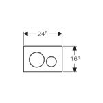 Geberit Sigma20 Dual Flush Plate Screwable Stainless Steel