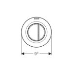 Geberit Dual Flush Button Gloss Chrome Type 01 for 12/15cm