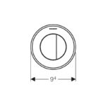 Geberit Dual Flush Button Type 10 12/15cm Gloss/Matt/Gloss