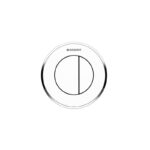 Geberit Dual Flush Button Type 10 8cm White/Gloss Chrome/White