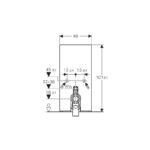 Geberit Monolith Module for Floor Standing WC 101cm White Glass