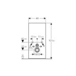 Geberit Monolith Module for Wall Hung WC 101cm White Glass