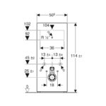 Geberit Monolith for Wall-Hung WC 114cm Sand Grey Glass/Aluminium