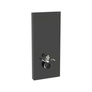 Geberit Monolith Plus for Wall Hung WC 114cm Black Glass/Black Chrome