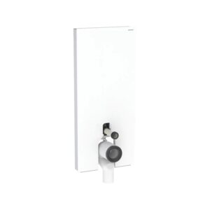 Geberit Monolith Plus for BTW WC 114cm White Glass/Brushed Aluminium