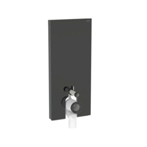 Geberit Monolith Plus for BTW WC 114cm Black Glass/Black Chrome