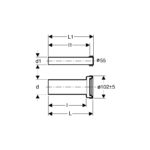 Geberit Extra Long Pan Connector 26.5cm