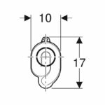 Geberit Urinal Trap, Horizontal Outlet