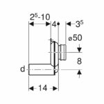 Geberit Urinal Trap, Horizontal Outlet