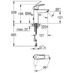 Grohe Eurosmart M-Size Basin Mixer Tap with Chain 23394