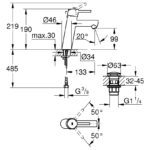 Grohe Concetto M-Size EcoJoy Basin Mixer Tap 23932