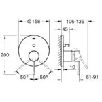 Grohe Essence Single-Lever Mixer with 2 Way Diverter Cool Sunrise