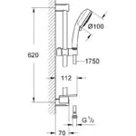 Grohe Tempesta Cosmopolitan 100 Shower Rail Set 27577 Chrome