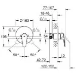 Grohe Bauedge Concealed Single-Lever Shower Mixer 29078